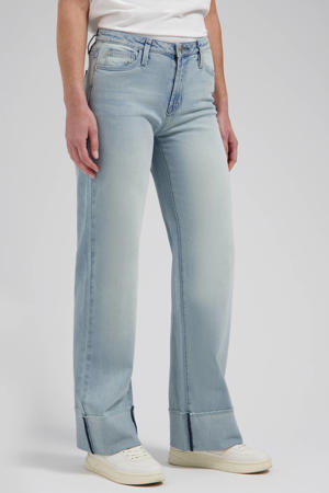 Sophie Straight Roll Up straight leg jeans light blue denim