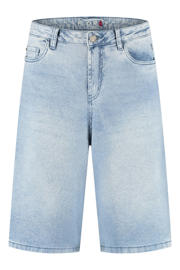 thumbnail: Florez straight regular waist short light blue denim