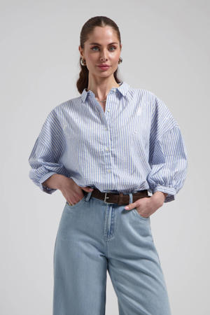 gestreepte blouse blauw