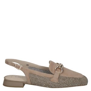slingback loafers beige