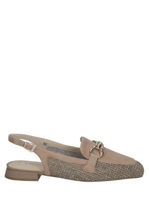 slingback loafers beige