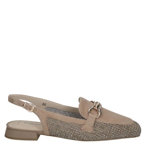 Caprice slingback loafers beige afbeelding