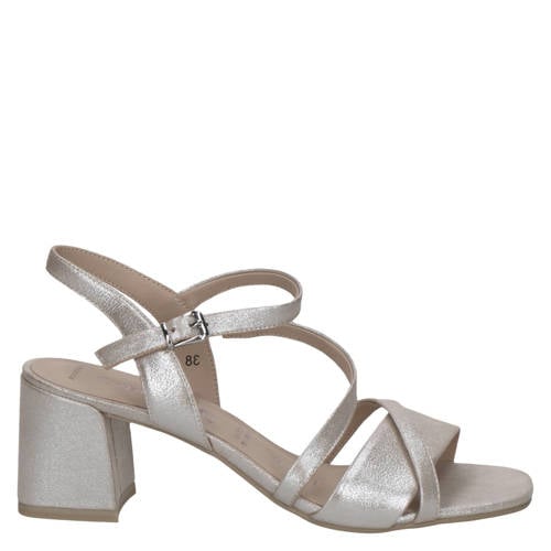 Caprice leren sandalettes champagne
