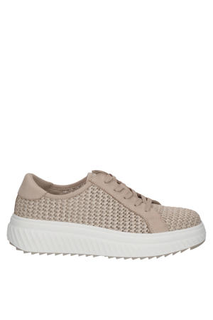 Fritzy leren sneakers beige