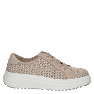 Fritzy leren sneakers beige