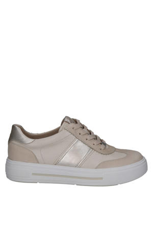 Manou leren sneakers beige