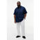 Tommy Hilfiger Big & Tall regular casual overhemd met linnen donkerblauw