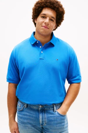 regular polo Plus Size cyaan