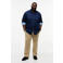 Tommy Hilfiger Big & Tall regular casual overhemd met linnen donkerblauw