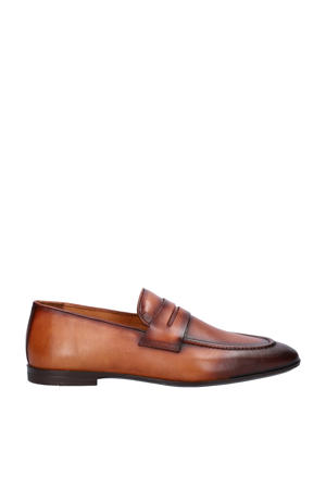 leren loafers cognac