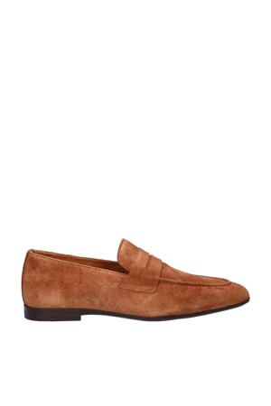 suède loafers cognac