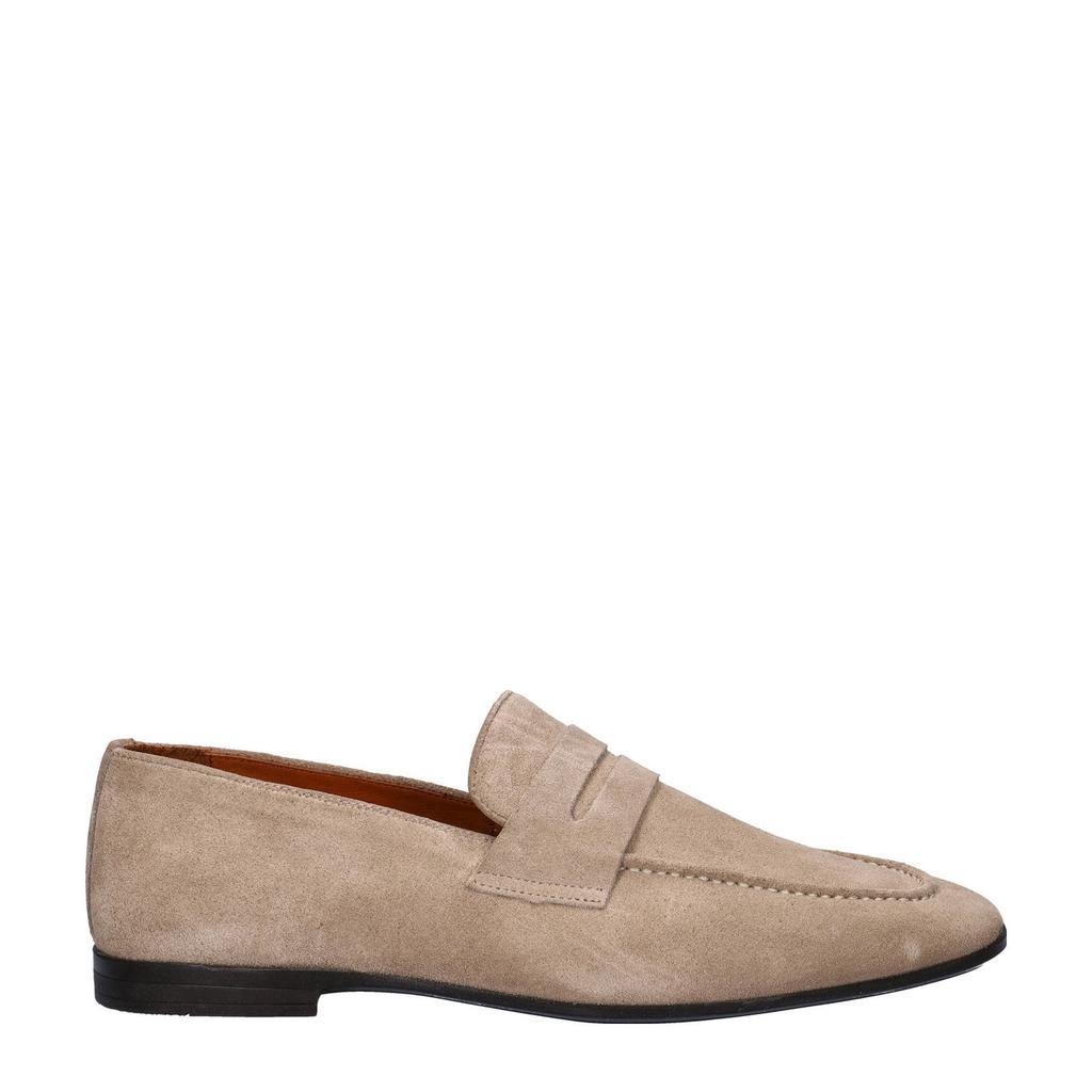 Beige heren Nelson suède loafers