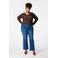 MS Mode high waist slim fit jeans medium blue denim