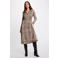 Morgan midi jurk met panterprint ecru