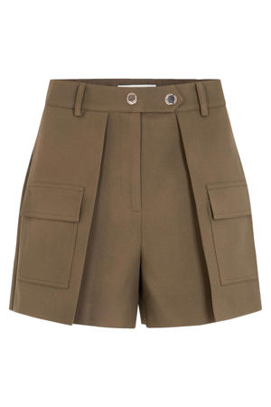 regular waist casual short kaki