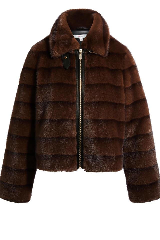 Beige ALTER EGO Faux fur jas NOVI