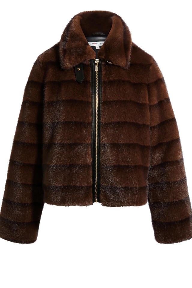Beige ALTER EGO Faux fur jas NOVI Beige ALTER EGO Faux fur jas NOVI