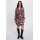 Morgan korte jurk met zebraprint zwart
