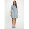 Morgan denim A-lijn jurk light blue denim