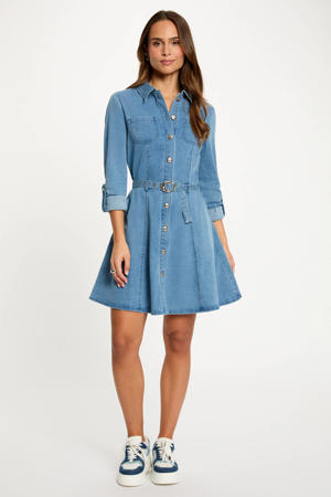 denim A-lijn jurk medium blue denim
