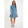 Morgan denim A-lijn jurk medium blue denim