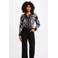 Morgan satijnen blouse met paisley print zwart