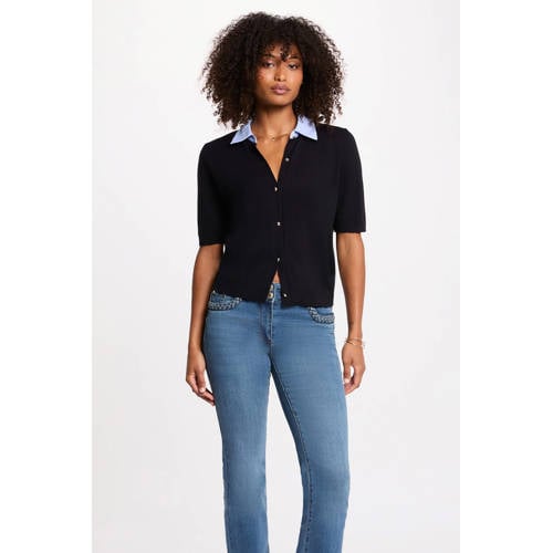 Morgan gebreid vest marineblauw afbeelding