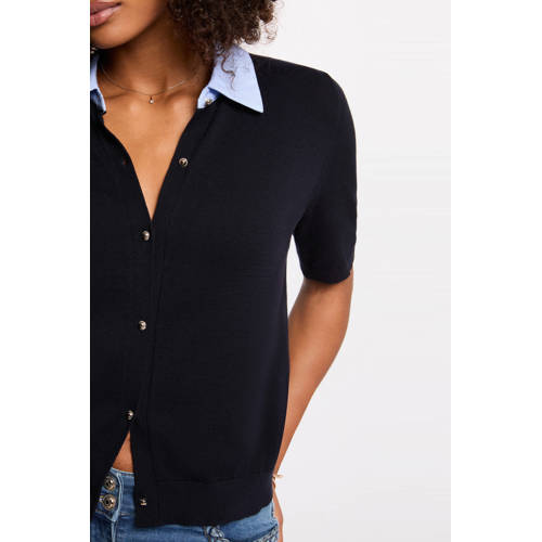 Morgan gebreid vest marineblauw afbeelding
