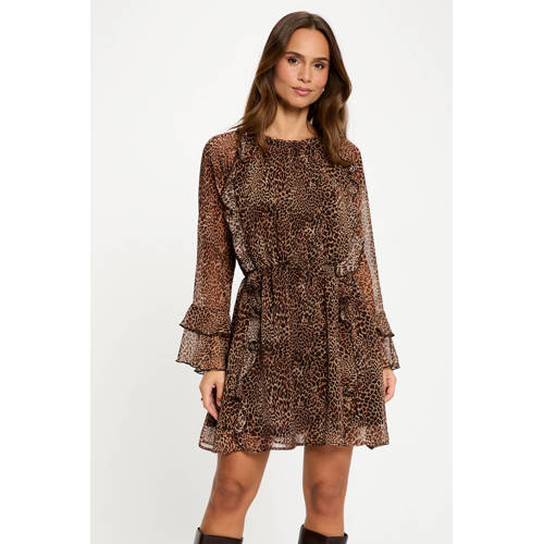 Morgan mini jurk met panterprint multi afbeelding