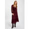 Morgan midi jurk aubergine