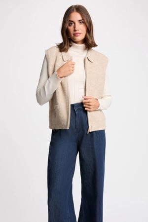 gilet beige met glitter