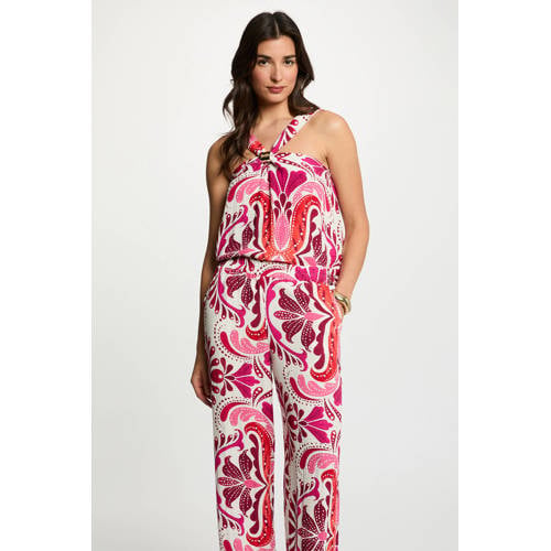 Morgan mouwloze top met paisley print ecru afbeelding