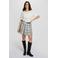 Morgan tweed geruite mini rok ecru