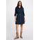 Morgan denim A-lijn jurk dark blue denim