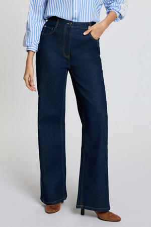 wide leg jeans dark blue
