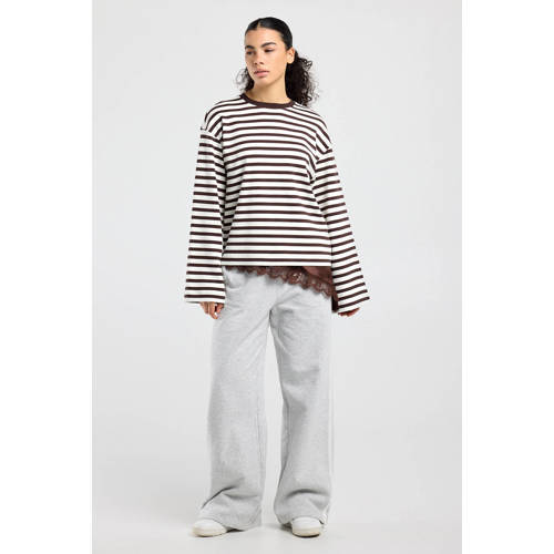 America Today gestreepte longsleeve bruin afbeelding