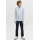 JACK & JONES JUNIOR overhemd met linnen lichtblauw