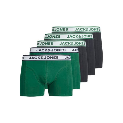 JACK & JONES JUNIOR boxershort groen/zwart (set van 5)