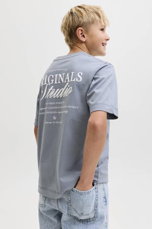 T-shirt met backprint lichtblauw