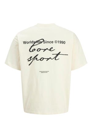 T-shirt met backprint ecru
