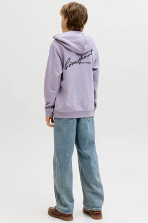 hoodie met backprint lila