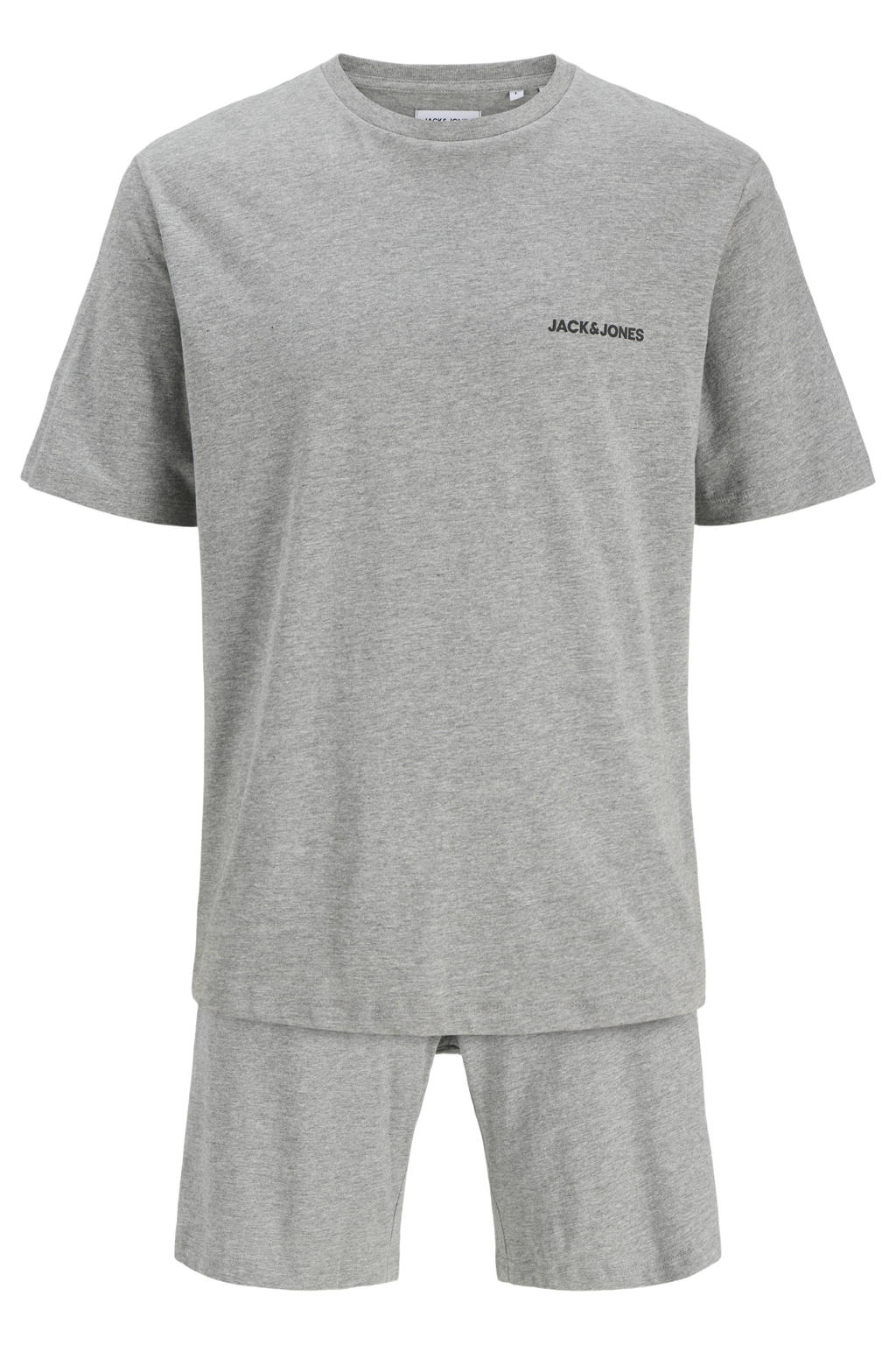 JACK & JONES JUNIOR T-shirt + korte broek grijs melange