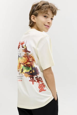 T-shirt met backprint wit