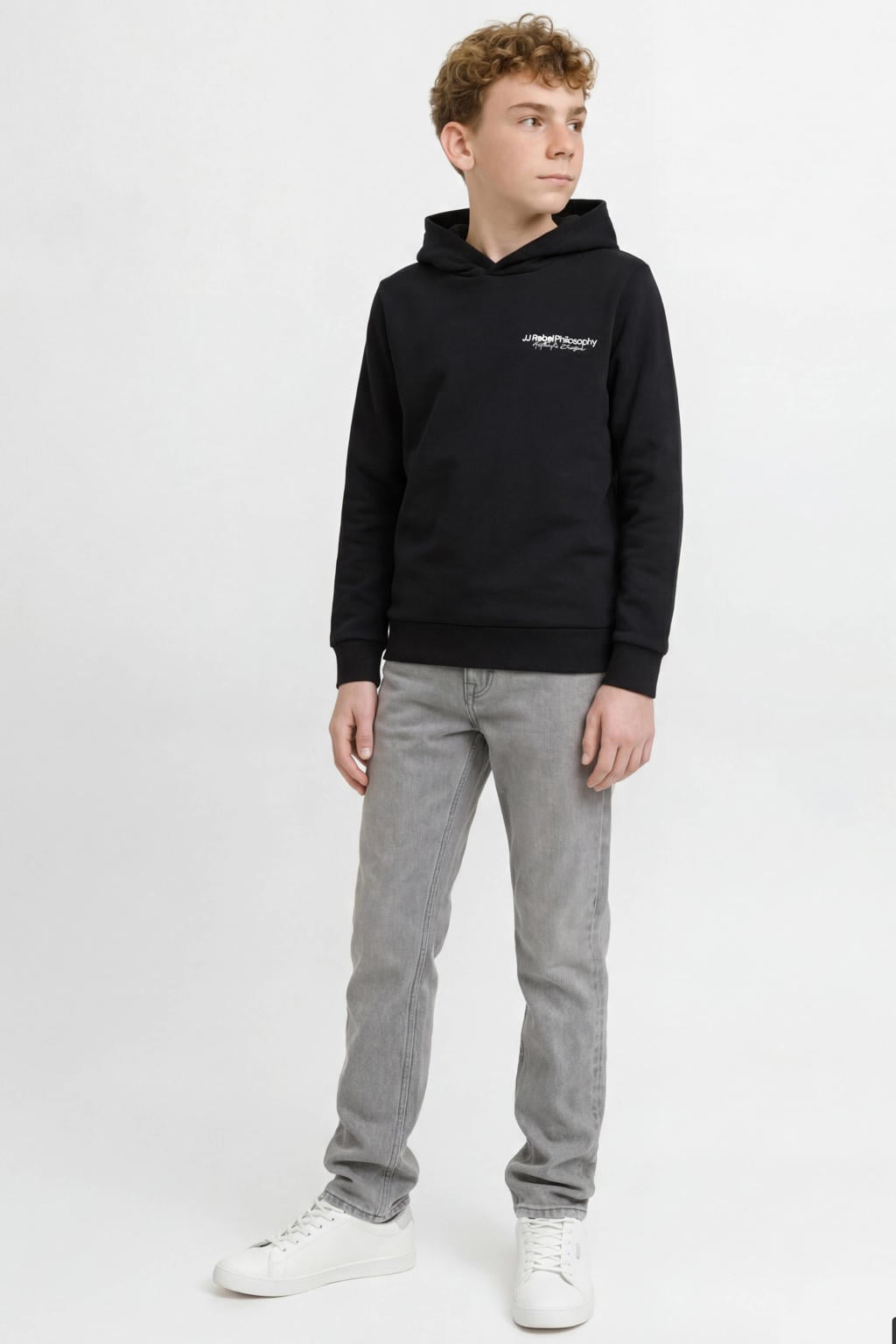 JJ REBEL JUNIOR JREBRYAN JJCRAFT loose fit jeans grey denim