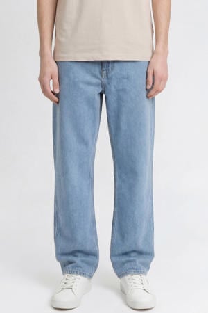JREBLEO JJCRAFT high waist baggy jeans medium blue denim