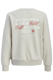 thumbnail: JJ REBEL JUNIOR sweater met backprint ecru