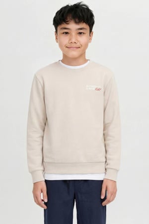 sweater met backprint ecru