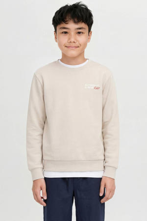 sweater met backprint ecru