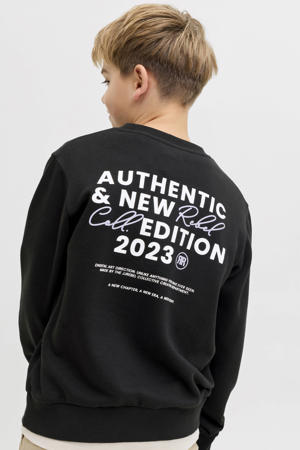 sweater met backprint zwart