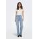 ONLY high waist wide leg jeans light blue denim